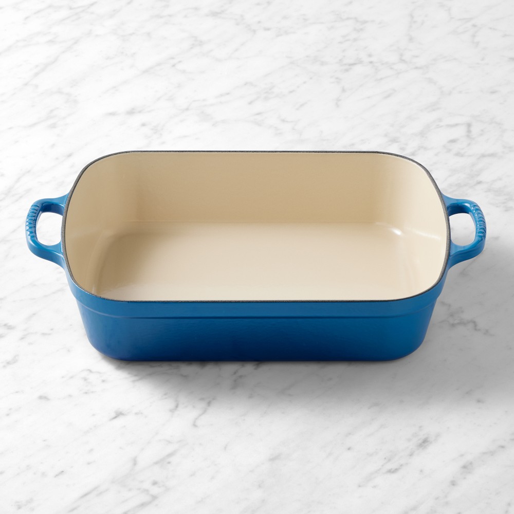 Le Creuset Signature Enameled Cast Iron Rectangular Roasting Pan, 5 1/4-Qt. - 5 1/4-Qt., Marseille
