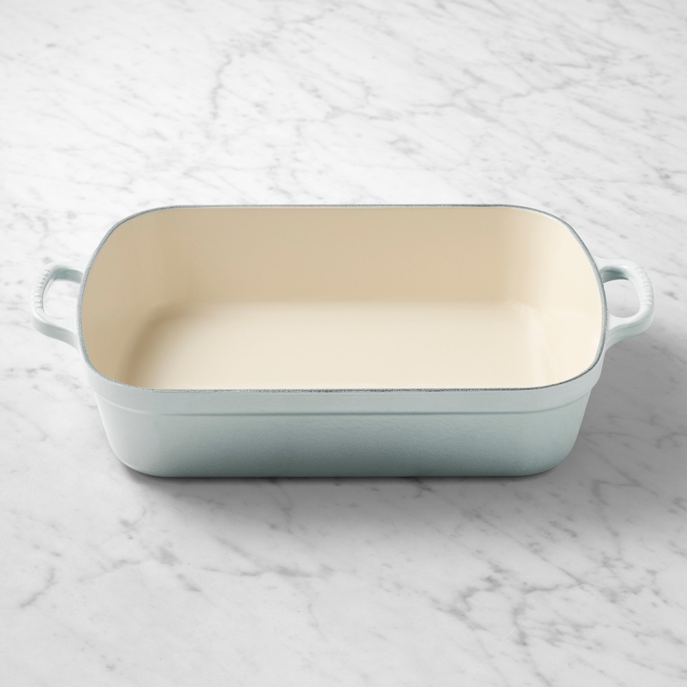 Le Creuset Signature Enameled Cast Iron Rectangular Roasting Pan, 5 1/4-Qt. - 5 1/4-Qt., Sea Salt