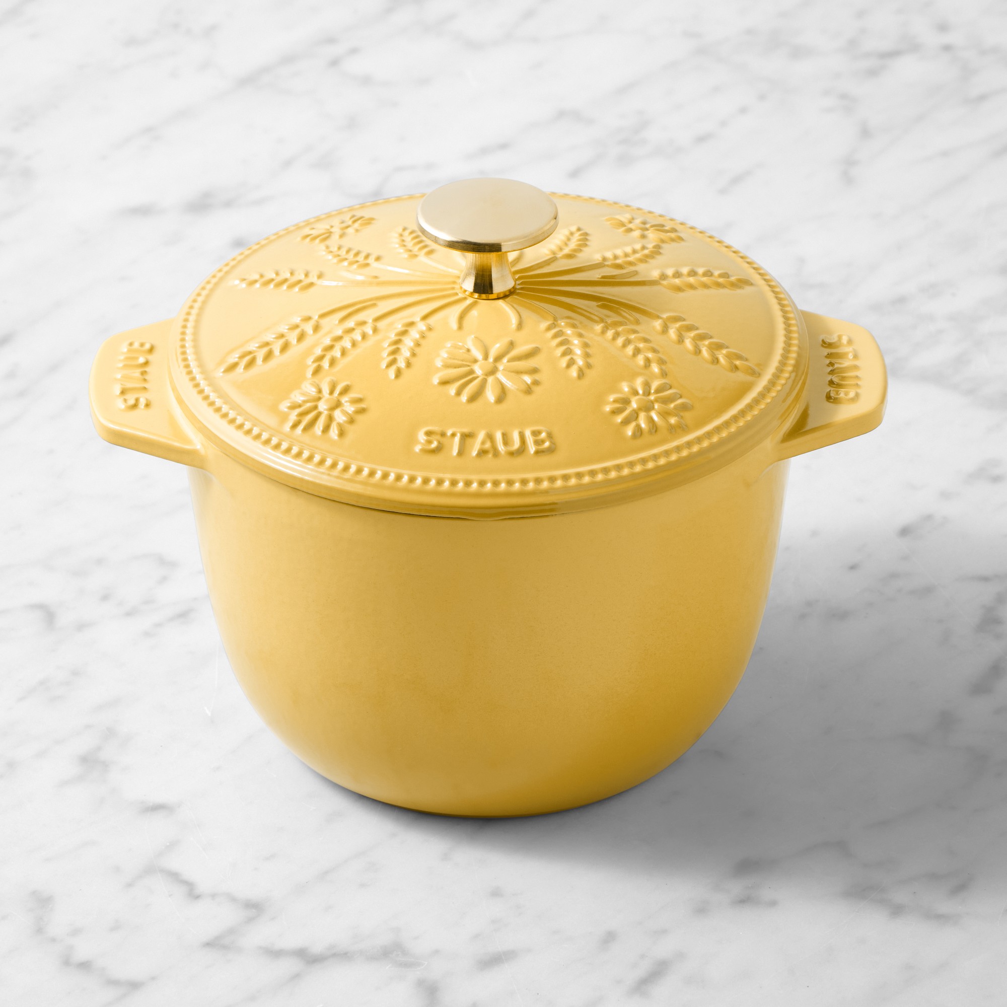 Staub Enameled Cast Iron Floral Petite French Oven, 1.5-Qt. Simolary simolary.com