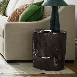 Petrified Wood Stool, Espresso (8"-10")
