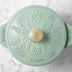 Staub Enameled Cast Iron Floral Petite French Oven, 1 1/2-Qt.