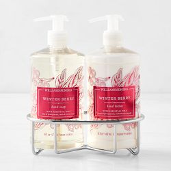 Williams Sonoma Winter Berry Hand Soap and Hand Lotion 3-Piece Set, Classic, Stainless