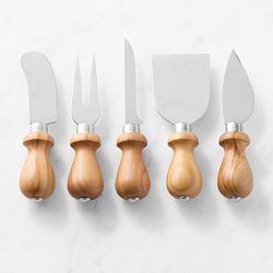 Olivewood Cheese Knives, Set of 5