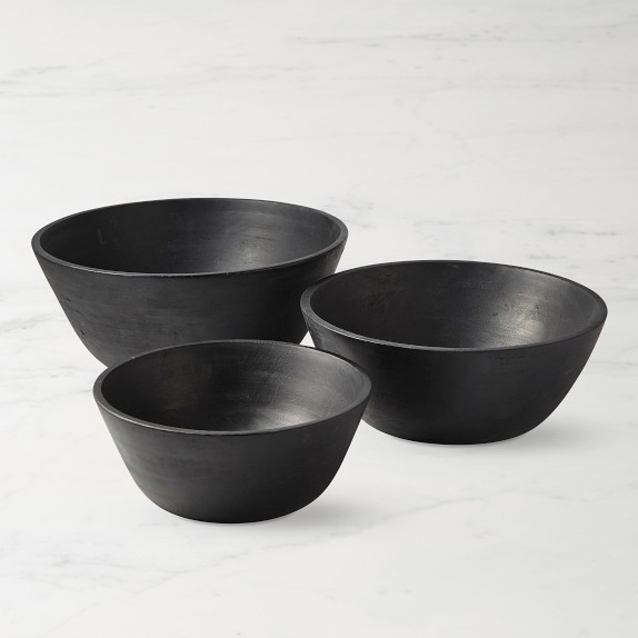Black Wood Salad Bowls by Williams Sonoma Home