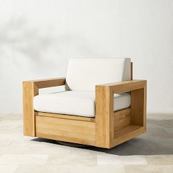 Larnaca Outdoor Teak Swivel Chair