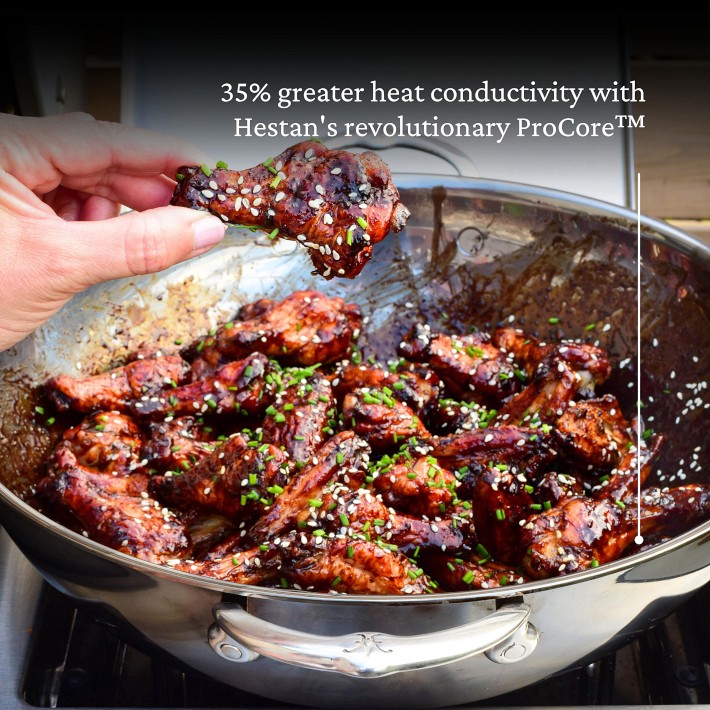 Hestan Nanobond™ Stainless-Steel Wok with Lid | Williams Sonoma