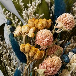Dried &amp; Preserved Blue &amp; Yellow Floral Bouquet