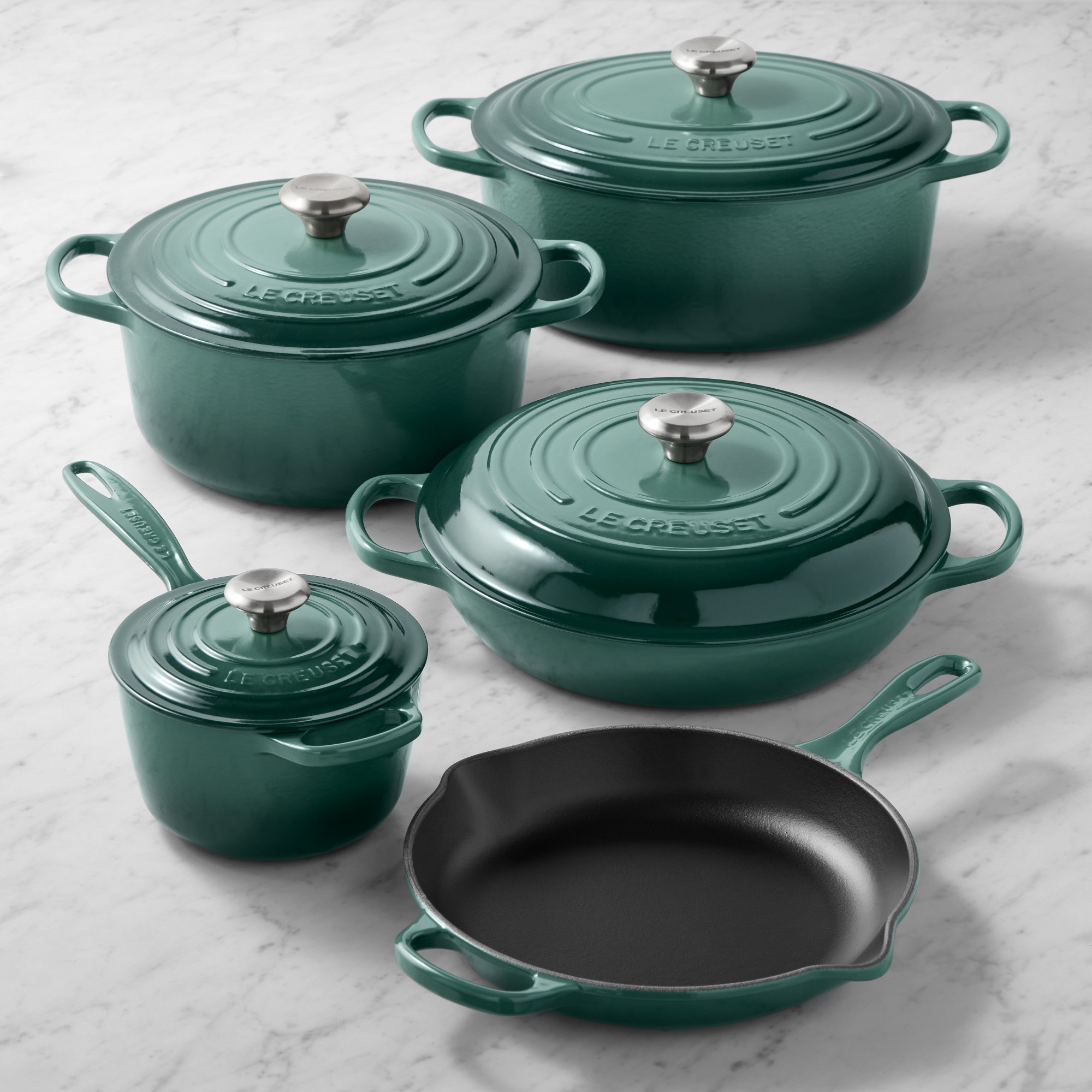 Le Creuset Signature Enameled Cast Iron 9-Piece Cookware Set Simolary simolary.com