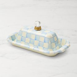 MacKenzie-Childs Sky Check Butter Box