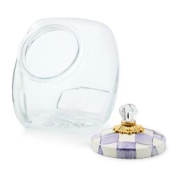 MacKenzie-Childs Sweets Jar with Violet Check Lid