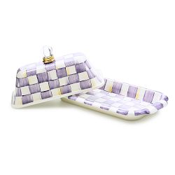 MacKenzie-Childs Violet Check Butter Box