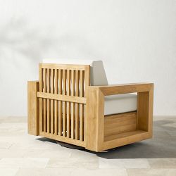 Larnaca Outdoor Teak Swivel Chair