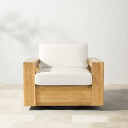 Larnaca Outdoor Teak Swivel Chair