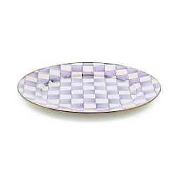 MacKenzie-Childs Violet Check Platter