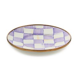 MacKenzie-Childs Violet Check Saucer