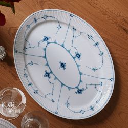 Royal Copenhagen Blue Fluted Oval Plate