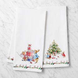 Peter Rabbit™ Christmas Tea Towels, Set of 2