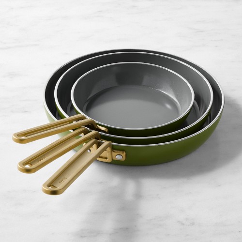 GreenPan Stanley Tucci  Ceramic Nonstick Fry Pans, Set of 3 Simolary simolary.com