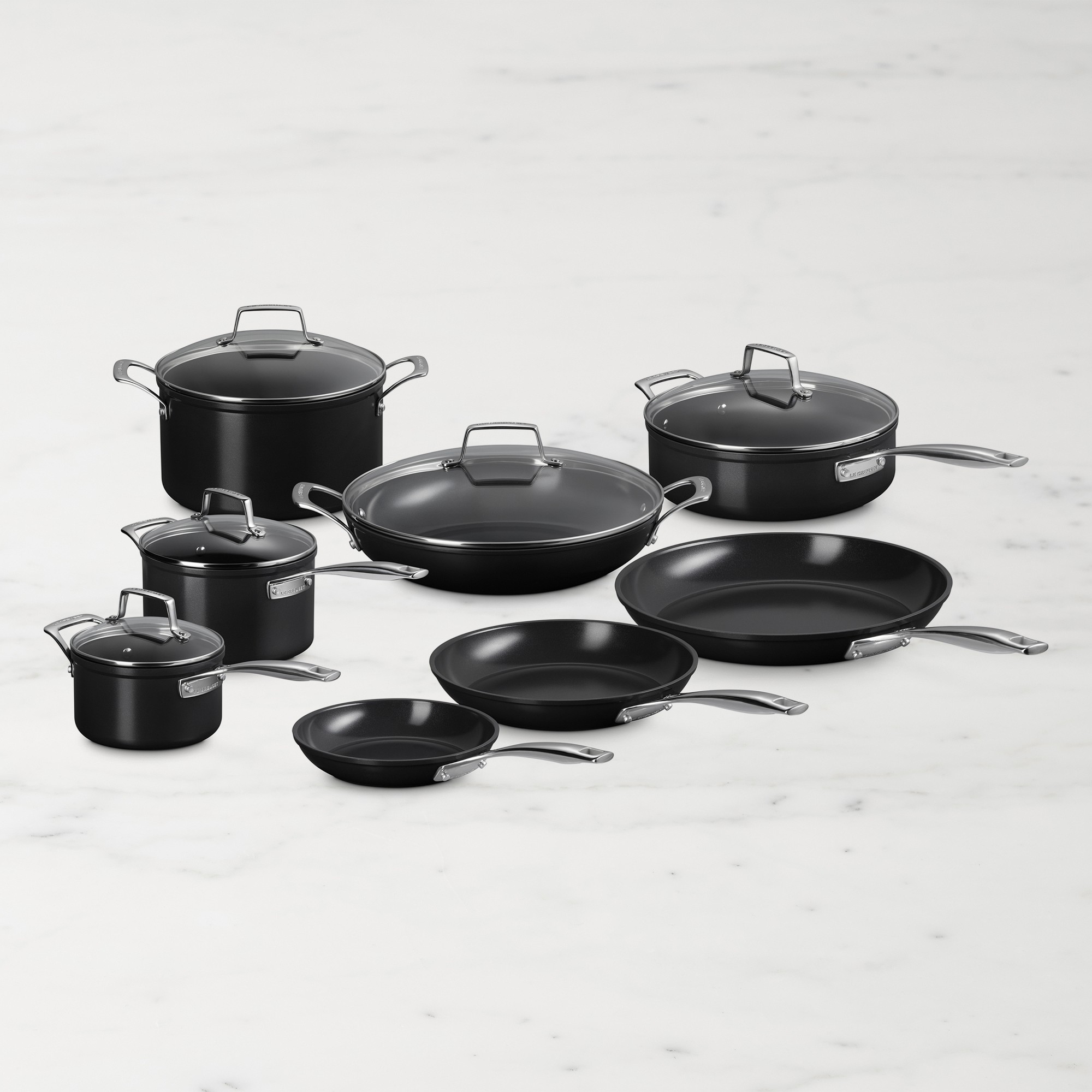 Le Creuset Essential Ceramic Nonstick 13-Piece Cookware Set Simolary simolary.com