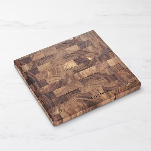 Williams Sonoma End-Grain Cutting Board with Feet, Acacia, 12