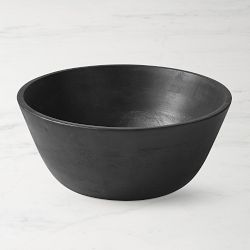Black Wood Salad Bowls, 12"