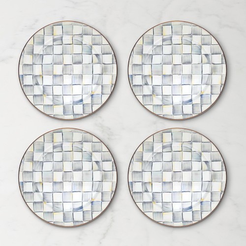 MacKenzie-Childs Sterling Check Chargers Simolary simolary.com
