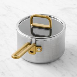 GreenPan™ Stanley Tucci™ Stainless-Steel Ceramic Nonstick Saucepan, 2-Qt.