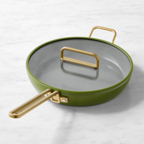 GreenPan Stanley Tucci Ceramic Nonstick Fry Pan with Lid, 12″ Simolary simolary.com