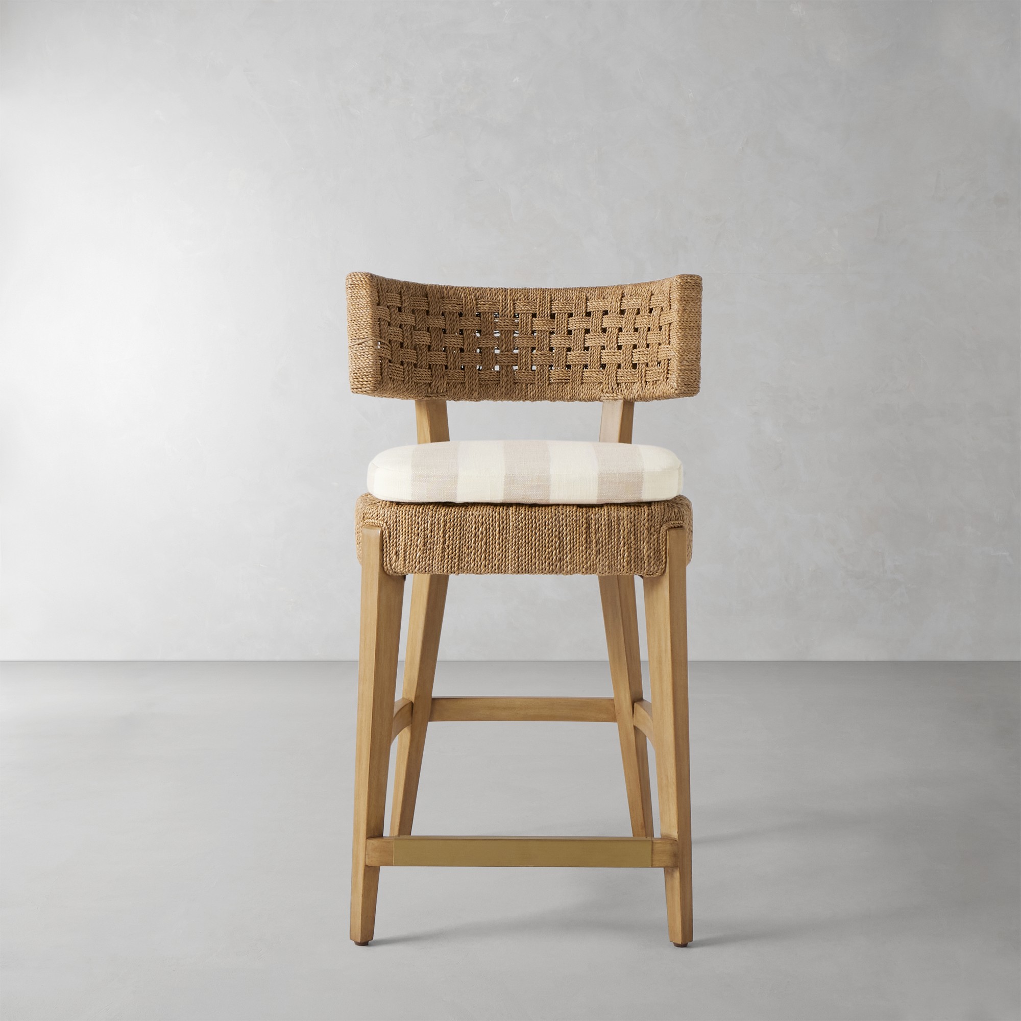 Basketweave Cabana Stripe, Stone