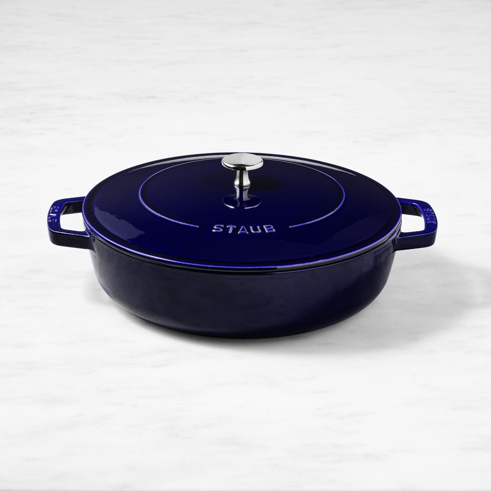 Staub x Smitten Kitchen Enameled Cast Iron Braiser 4-Qt - 4-Qt., Sapphire
