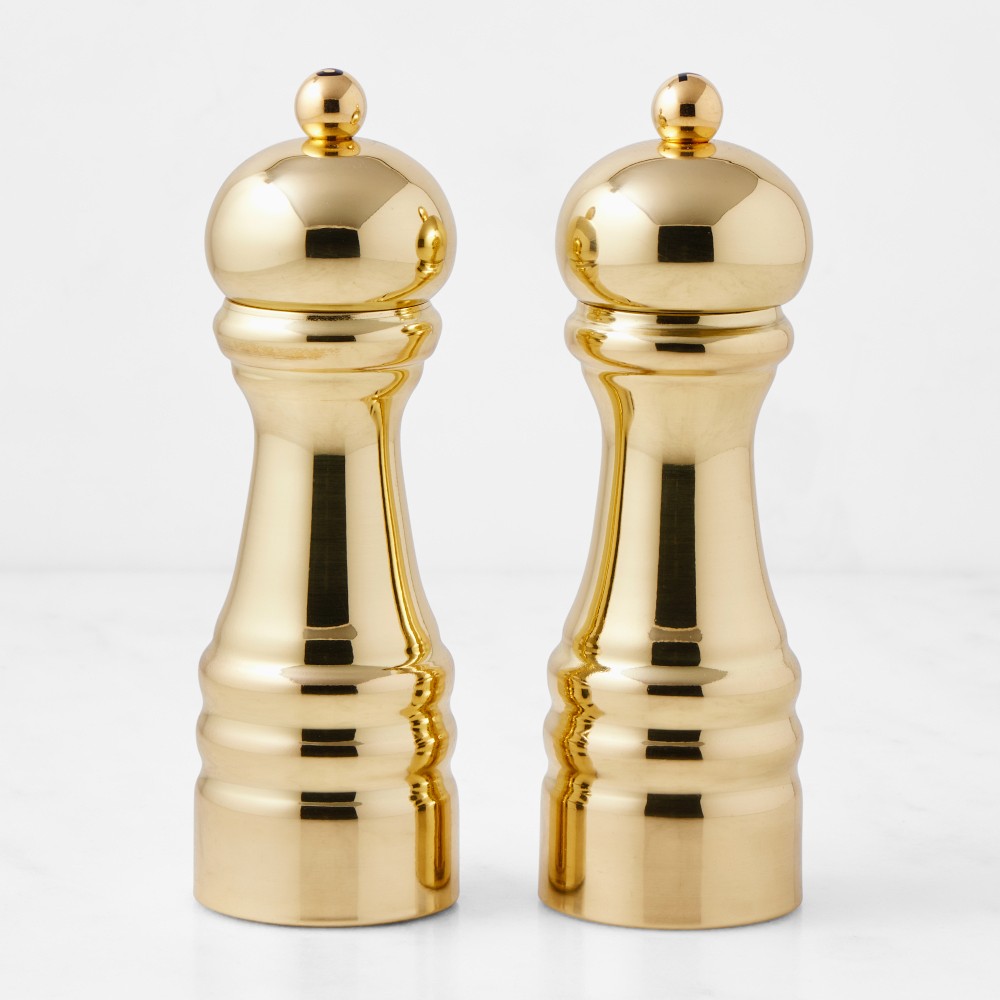 Williams Sonoma Polished Salt & Pepper Mills Set, 6"