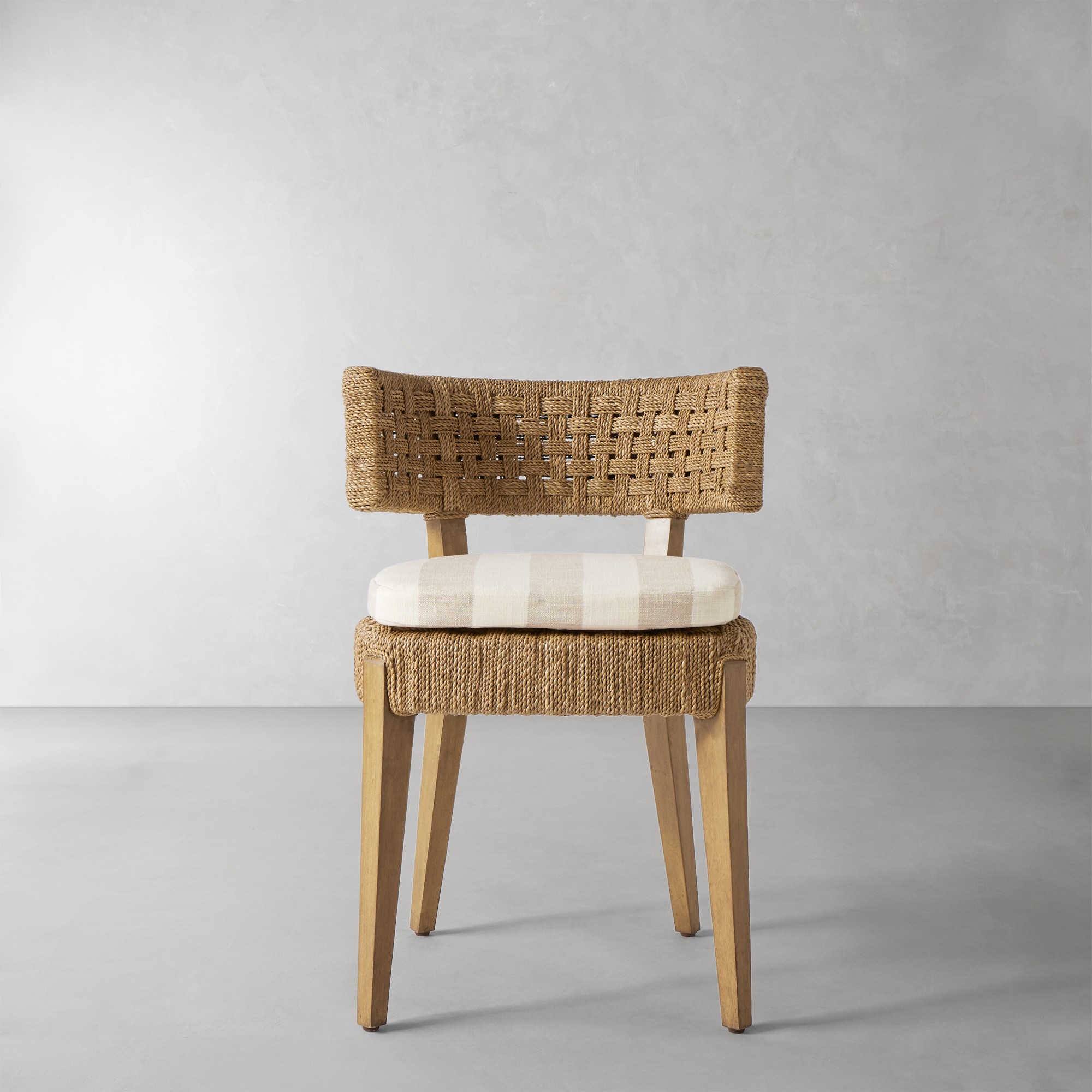 Basketweave Cabana Stripe, Stone
