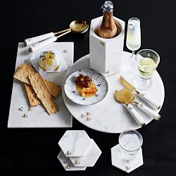 Honeycomb Marble Coasters, Set of 4