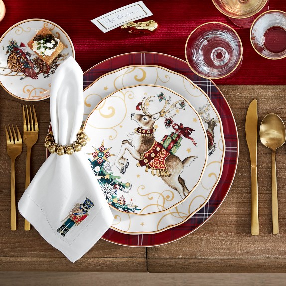 【新品】　WILLIAMS-SONOMA クリスマスプレート Twas The Night Before Christmas Salad Plates | Williams Sonoma