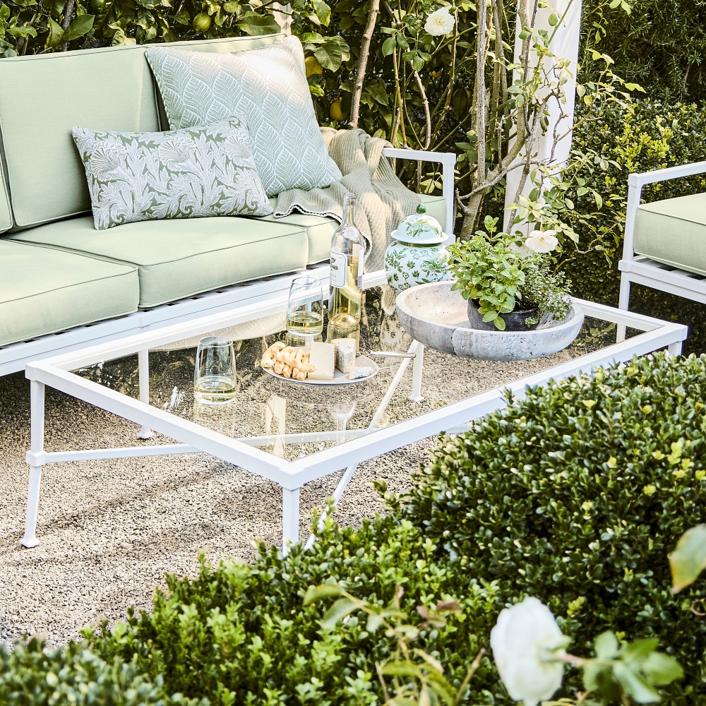 Bridgehampton Outdoor Coffee Table, White (54") by Williams Sonoma Home