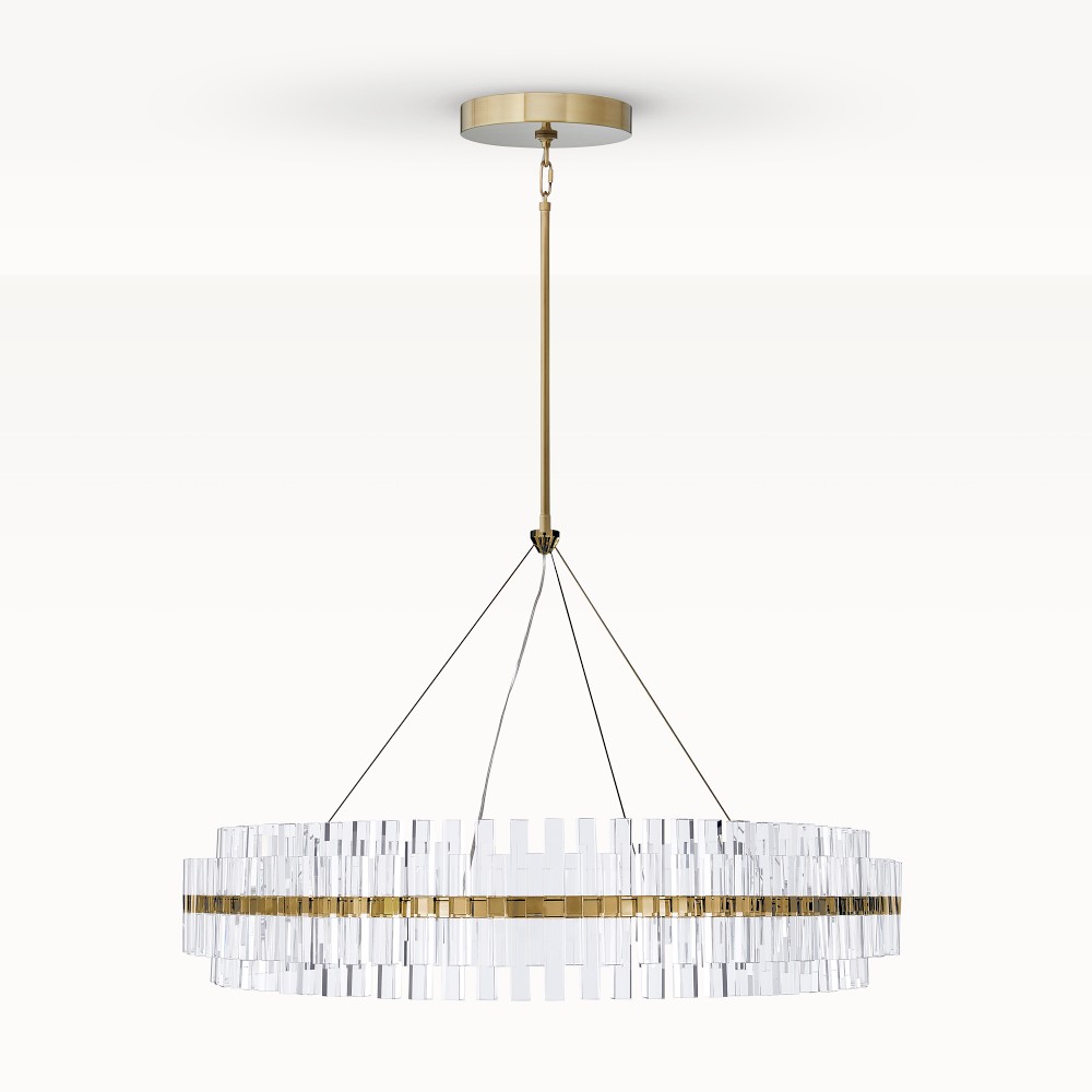 Phoebe Round LED Crystal Chandelier, 48" by Williams Sonoma Home