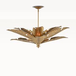 Tropical Semi-Flushmount Chandelier