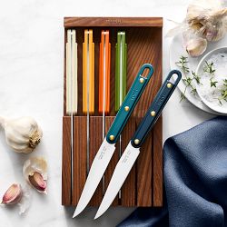 GreenPan™ Stanley Tucci™ Steak Knives with Wood In-Drawer Block, Set of 6
