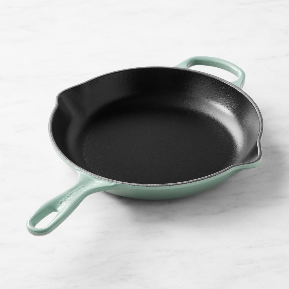 Le Creuset Signature Enameled Cast Iron Skillet Fry Pans - 10.25", Sea Salt