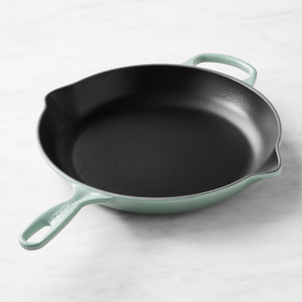 Le Creuset Signature Enameled Cast Iron Skillet Fry Pans - 12", Sea Salt