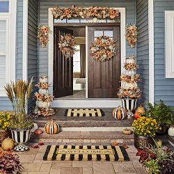 MacKenzie-Childs Welcome Awning Stripe Double Doormat