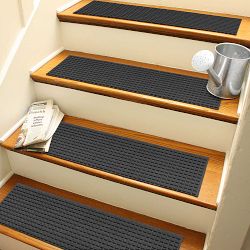 WaterHog® Squares Commercial Grade Indoor/Outdoor Stair Treads, Set of 4