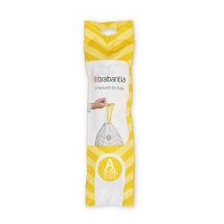 Brabantia PerfectFit Trash Bags, Code A, 0.8 Gallon (3L), 200-Count 