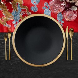 Apilco Reglisse Porcelain Dinner Plates