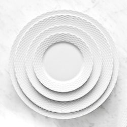 Pillivuyt Basketweave Porcelain Bread &amp; Butter Plates