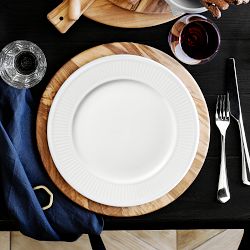 Pillivuyt Plisse Porcelain Dinner Plates