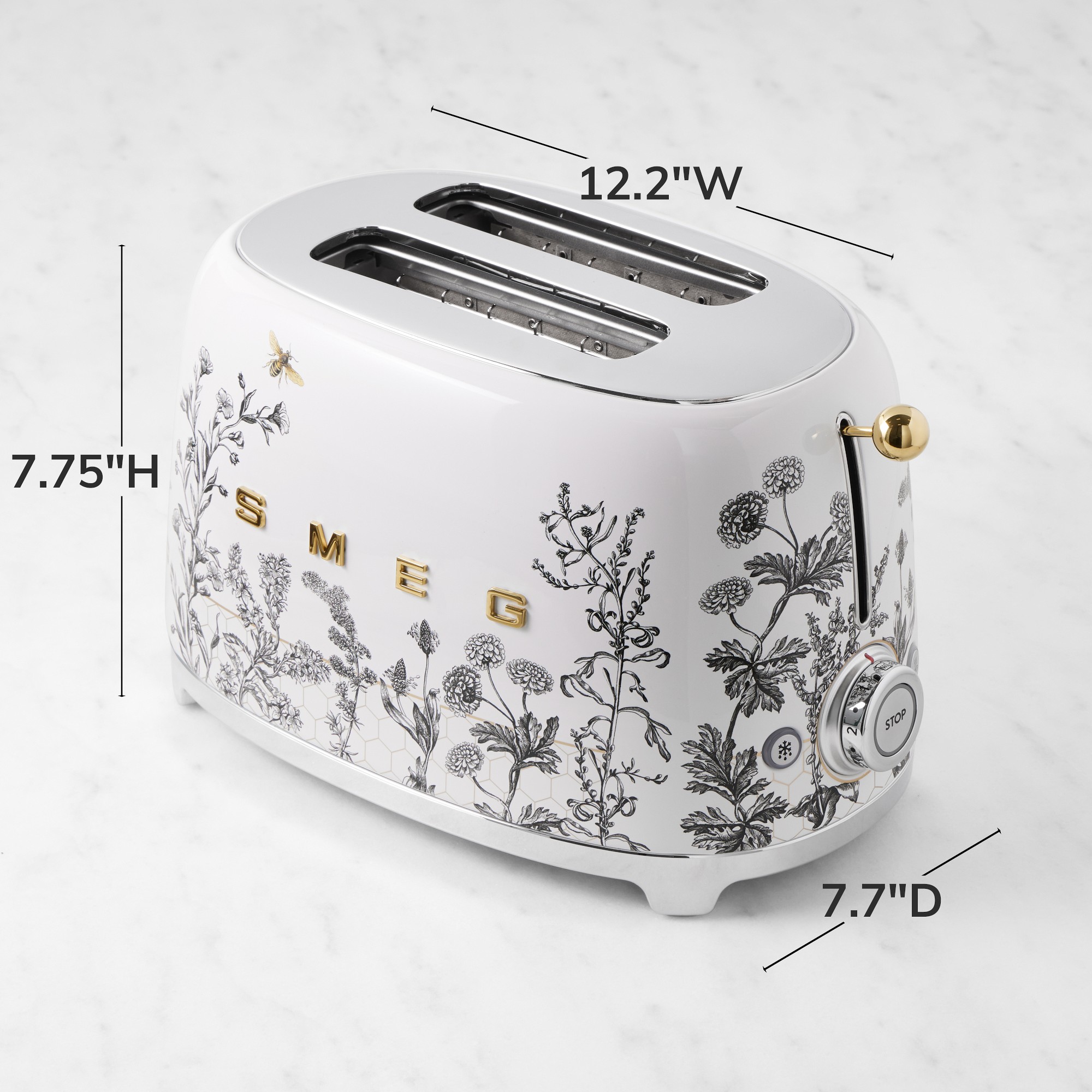 SMEG Honeycomb 2-Slice Toaster Sansujyuku sansujyuku.com