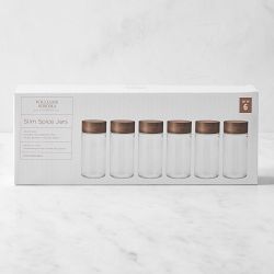 Hold Everything Slim Spice Jars, Set of 6