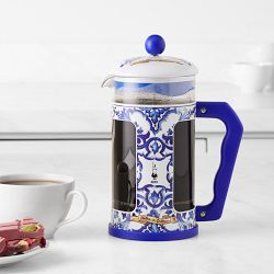 Bialetti Dolce & Gabbana French Press, Blu Mediterraneo, 1-L