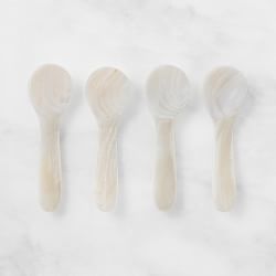 Caviar Spoon, Set of 4, Shell